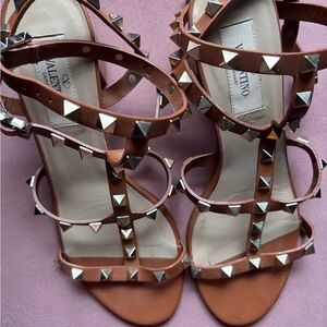 Valentino Garavani Brown Studded Heels